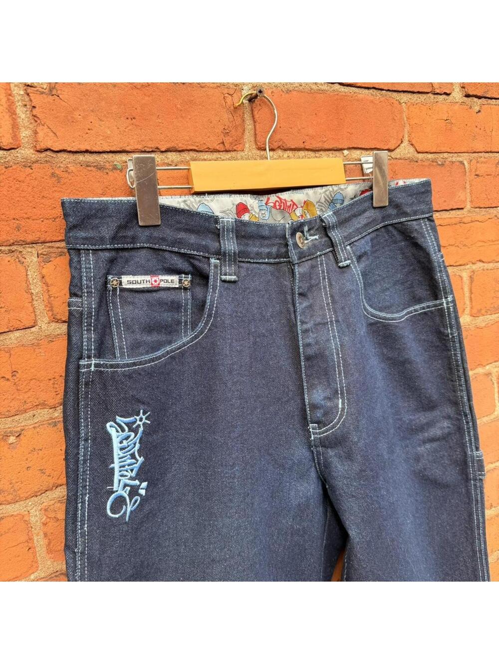Vintage Southpole jeans embroidered 00s 32x34 south pole - Picture 3 of 7